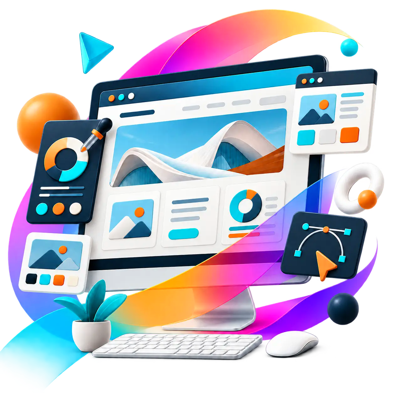 Illustratie van een website op maat, gebouwd door PePa Webdesign